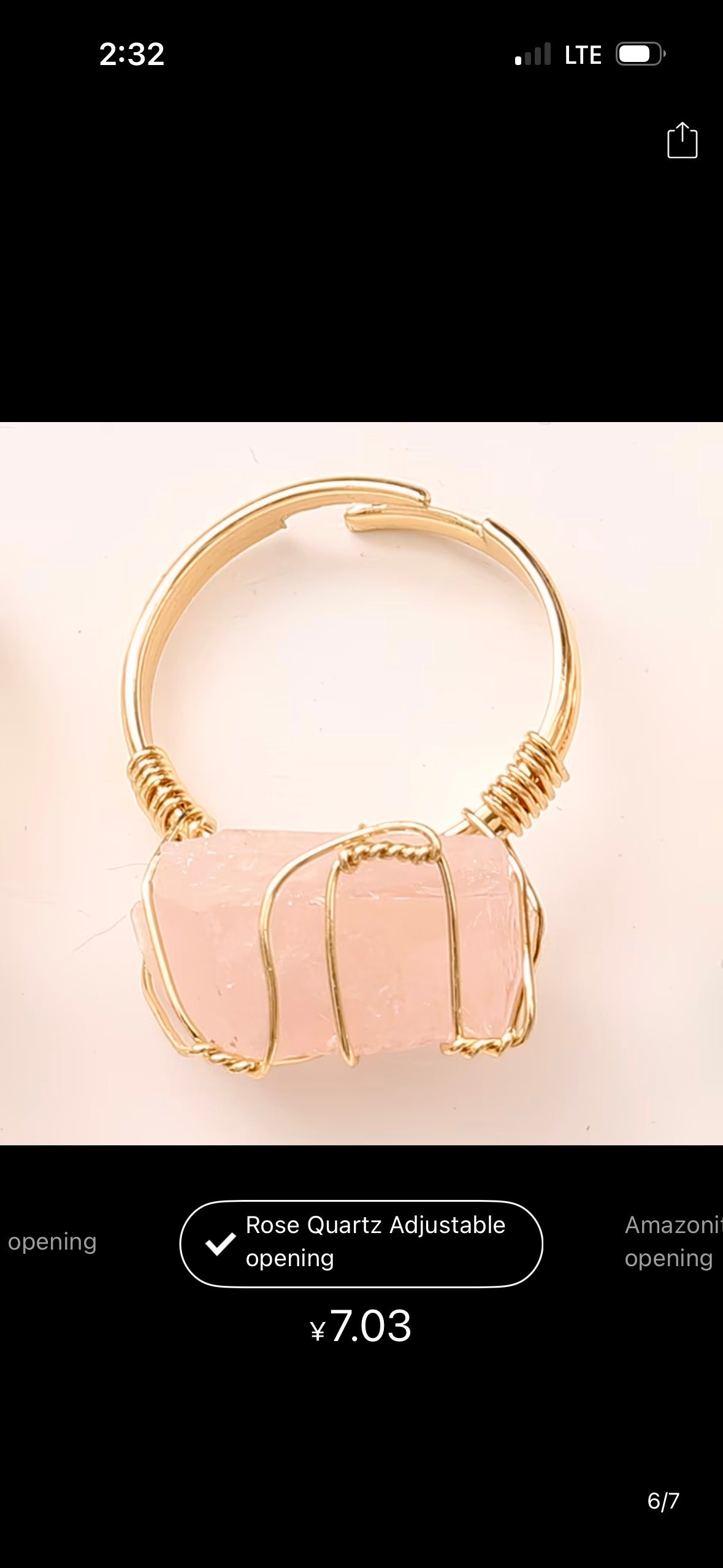 Rose Quartz Love Ring