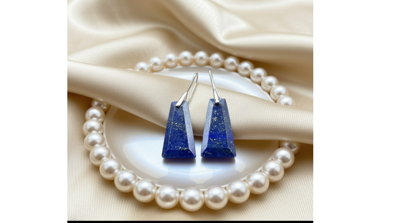 Lapis Lazuli Charmed Earrings