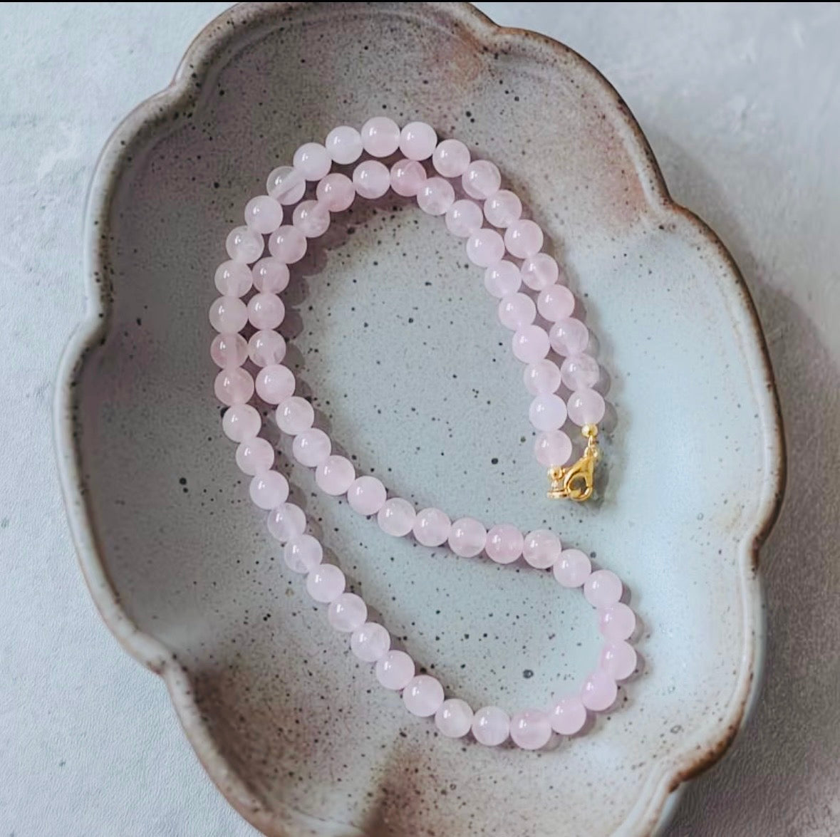 Rose Quartz Heart Chakra Necklace