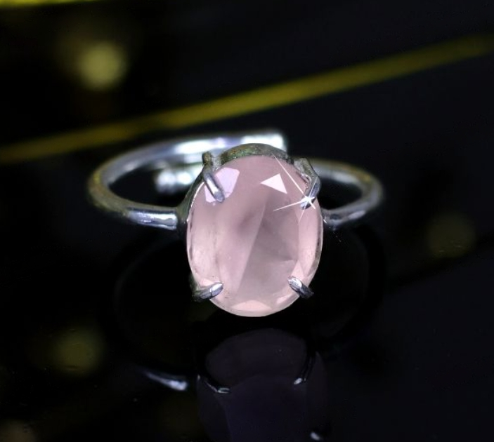 Rose Quartz Love Ring